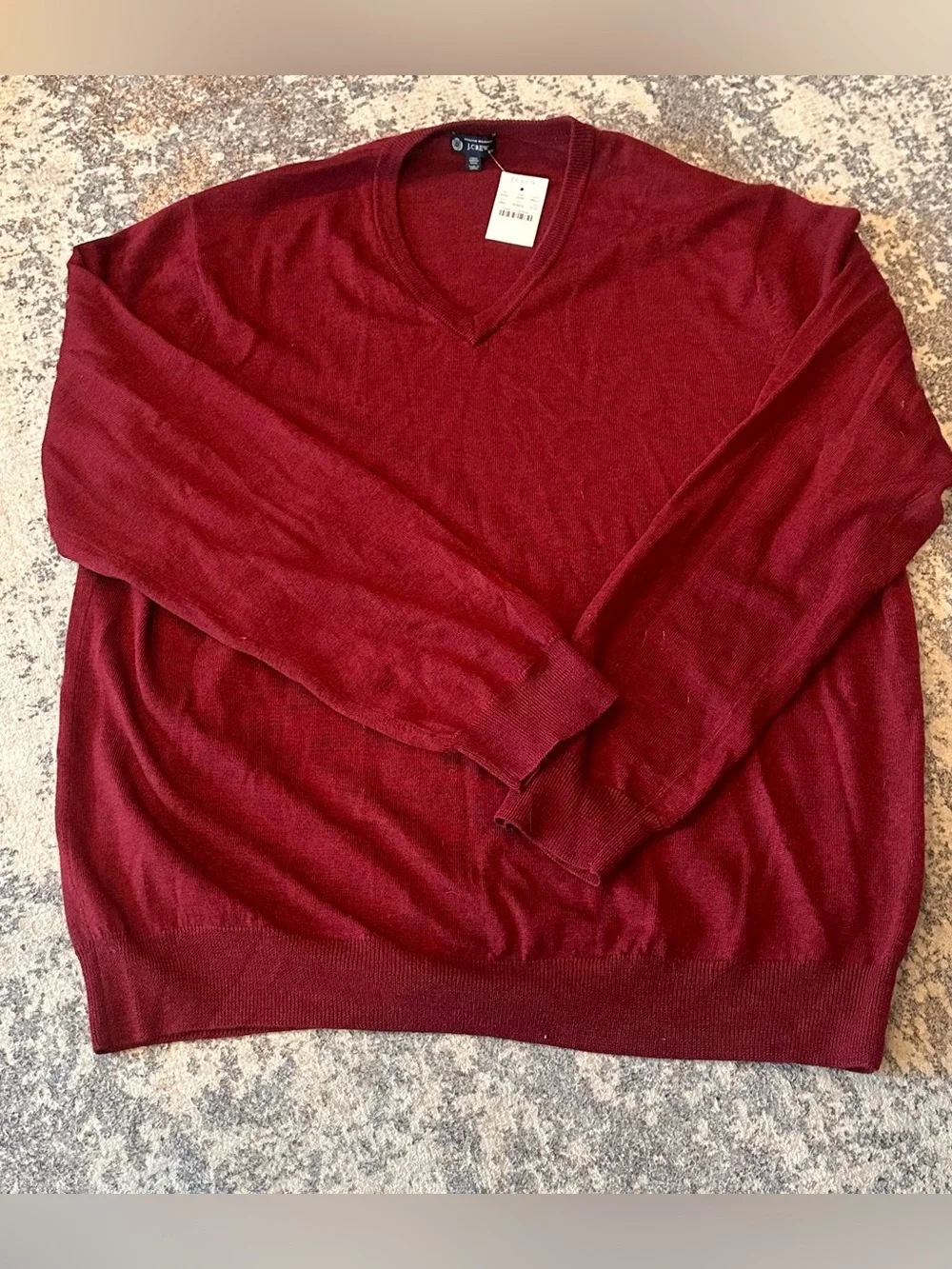 NWT J.Crew Men’s Italian Merino Wool V Neck Sweater-size XXL